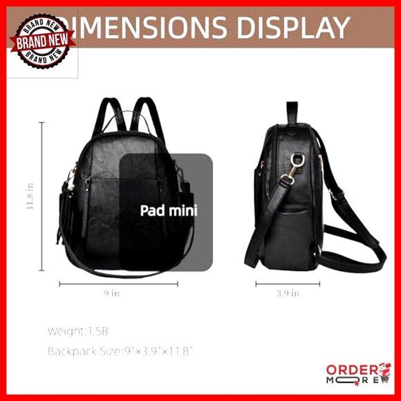 Leather Mini Backpack Purse for Women Convertible Shoulder Bag